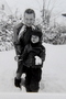 Lillian and Jonathan in front of their house in Riverdale.