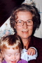 Lillian with her grandchildren, Joshua and Rachael.